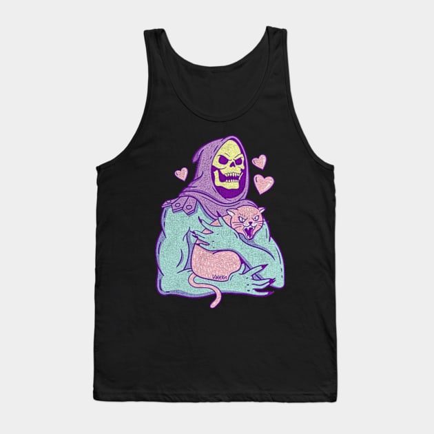 Skeletor Cat Tank Top by Working Mens College